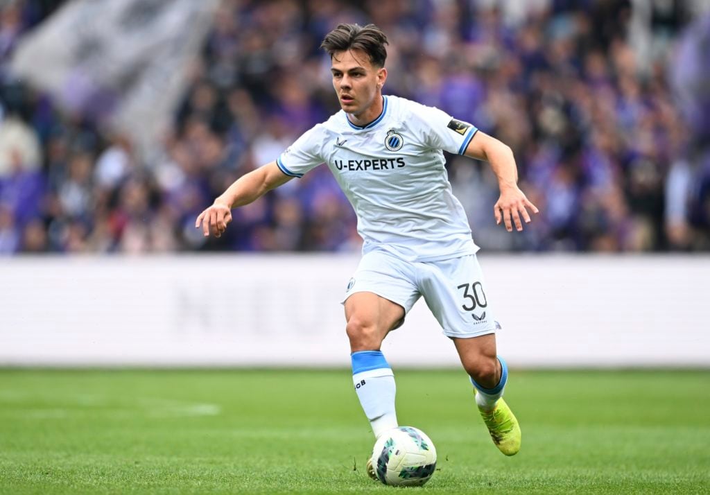 Ardon Jashari of Club Brugge in action against RSC Anderlecht