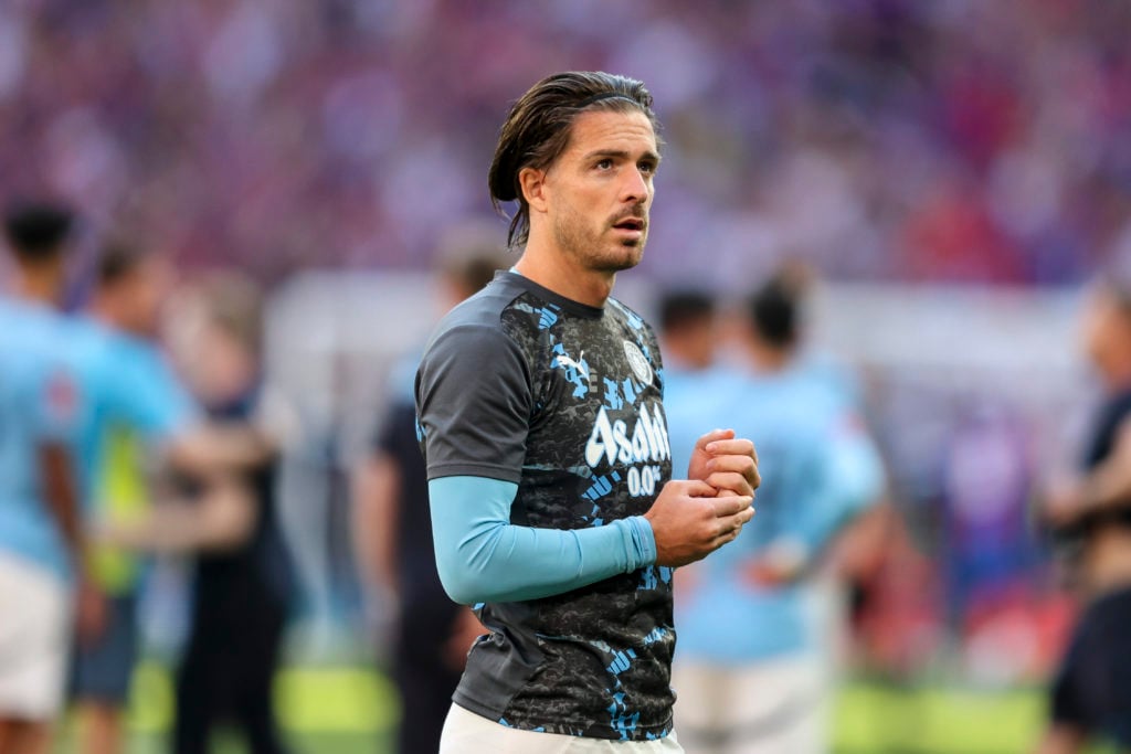 Jack Grealish before Crystal Palace v Manchester City in the Emirates FA Cup Final