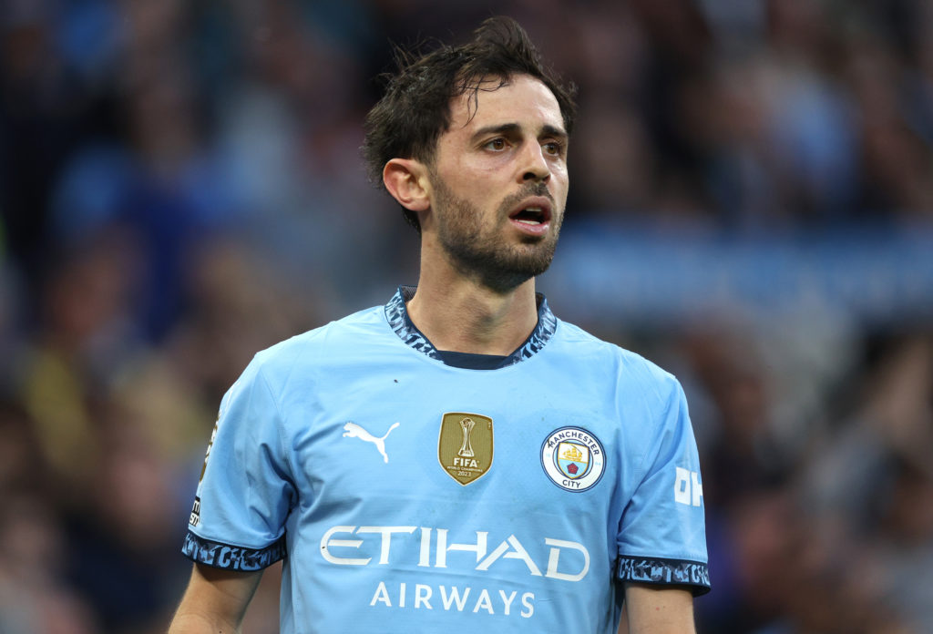 Bernardo Silva in action for Manchester City v Bournemouth