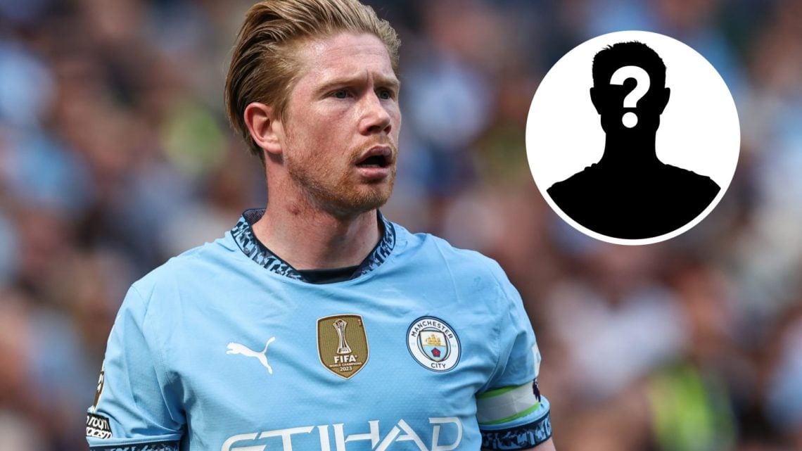 Manchester City's Kevin De Bruyne with inset of mystery player