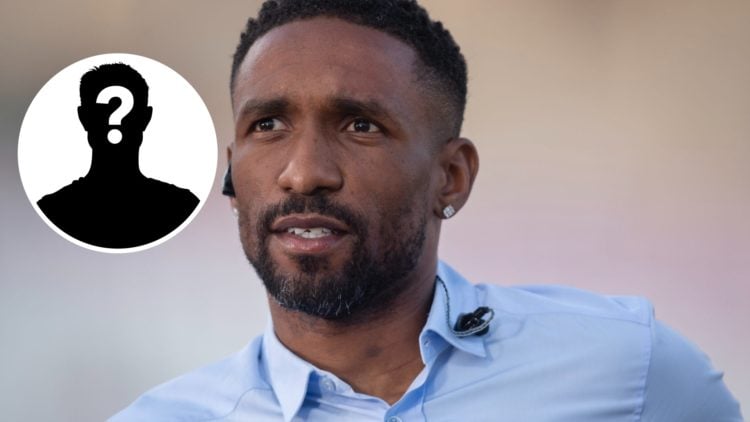 An image of Jermain Defoe with an inset of a mystery figure