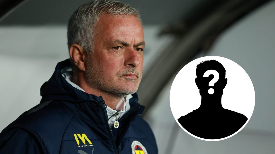 Close up of Fenerbahce manager Jose Mourinho (main image) mystery player inset (bottom right corner)