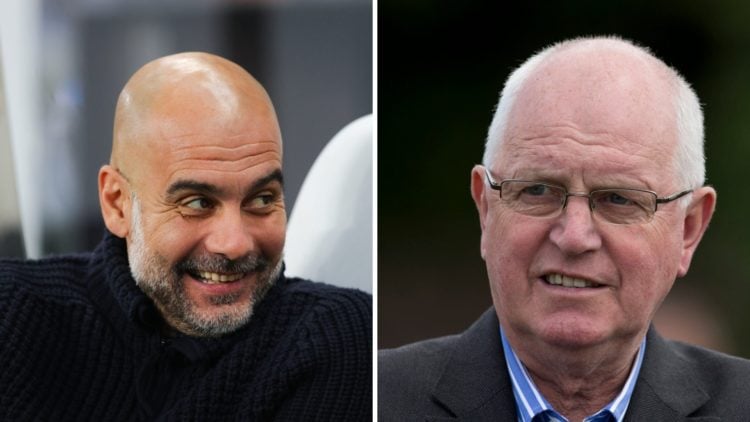 Split image of Pep Guardiola and Mick Channon