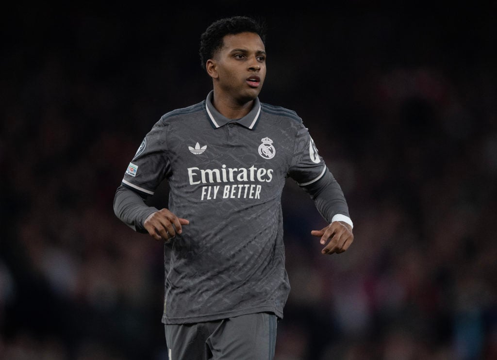 Rodrygo in action during Arsenal v Real Madrid.