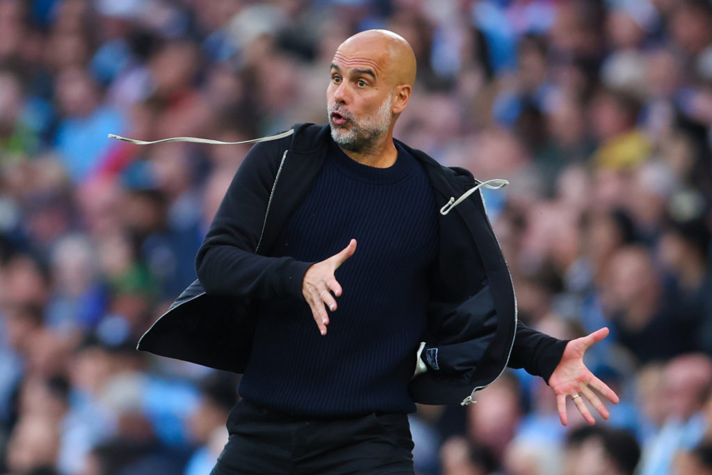 Pep Guardiola during Manchester City v AFC Bournemouth.