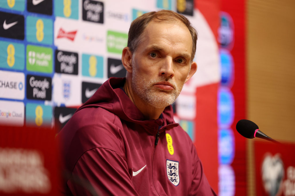 England manager Thomas Tuchel during a press conference.