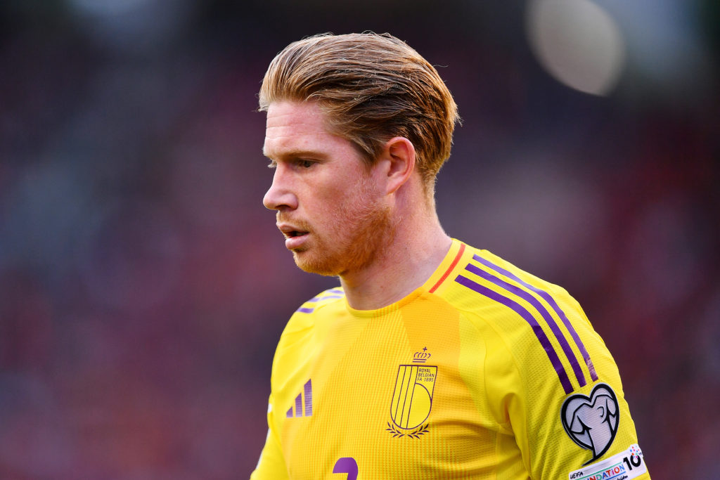 Kevin De Bruyne in action during Belgium v Wales.
