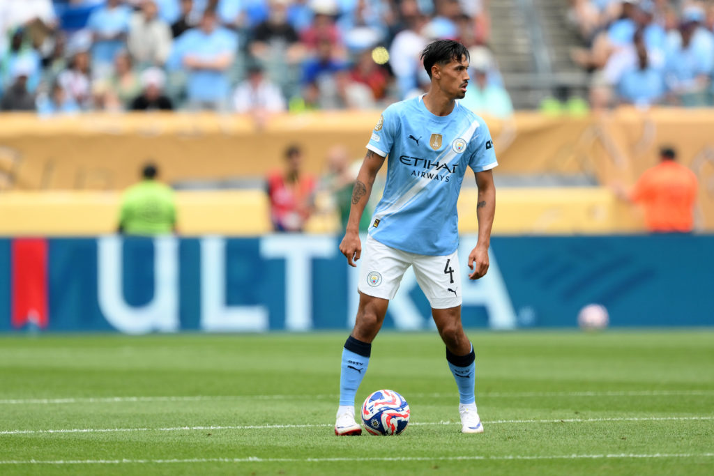 Tijjani Reijnders playing for Manchester City at the Club World Cup against Wydad AC.