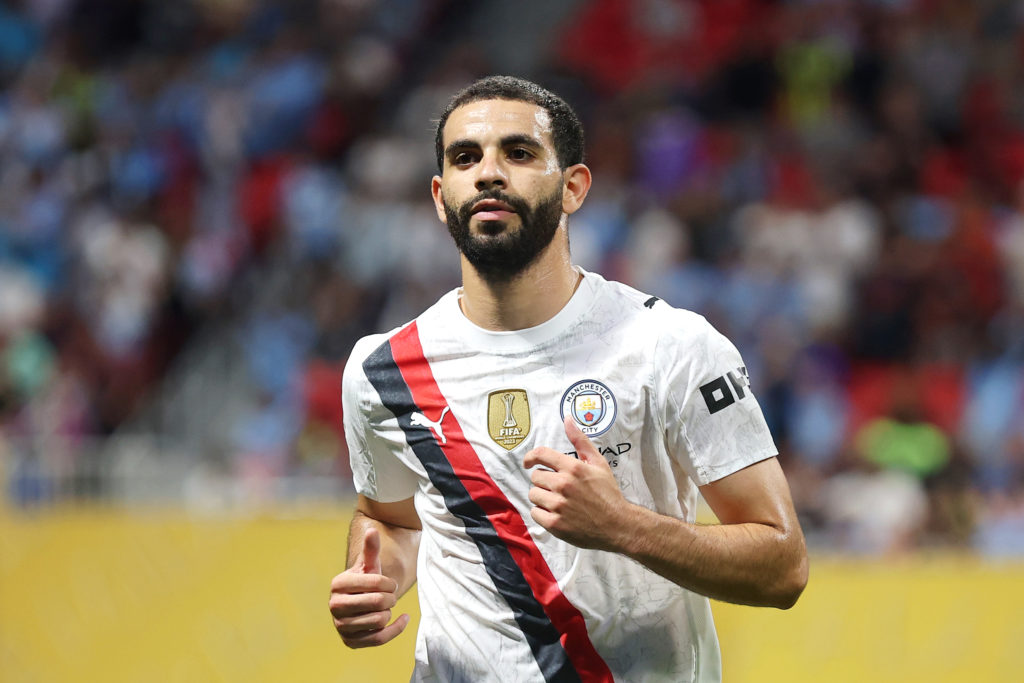 Rayan Ait-Nouri playing for Manchester City against Al Ain.