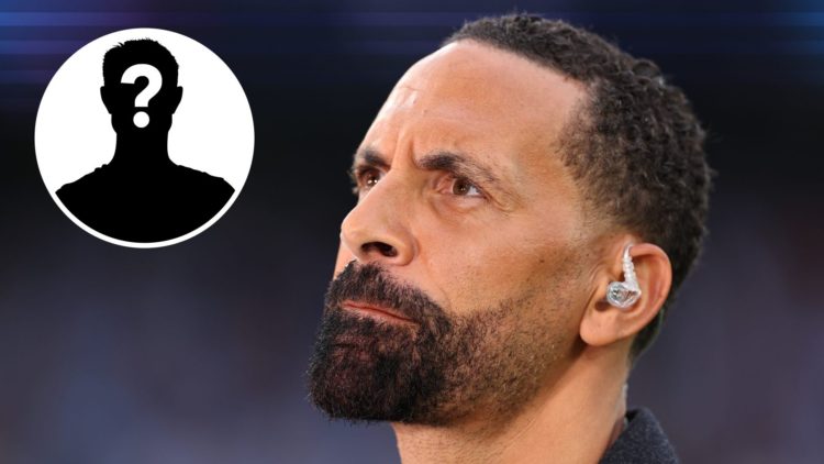 Image of Rio Ferdinand during the UEFA Champions League semi-final second leg match between Manchester City FC and Real Madrid with inset of myster...