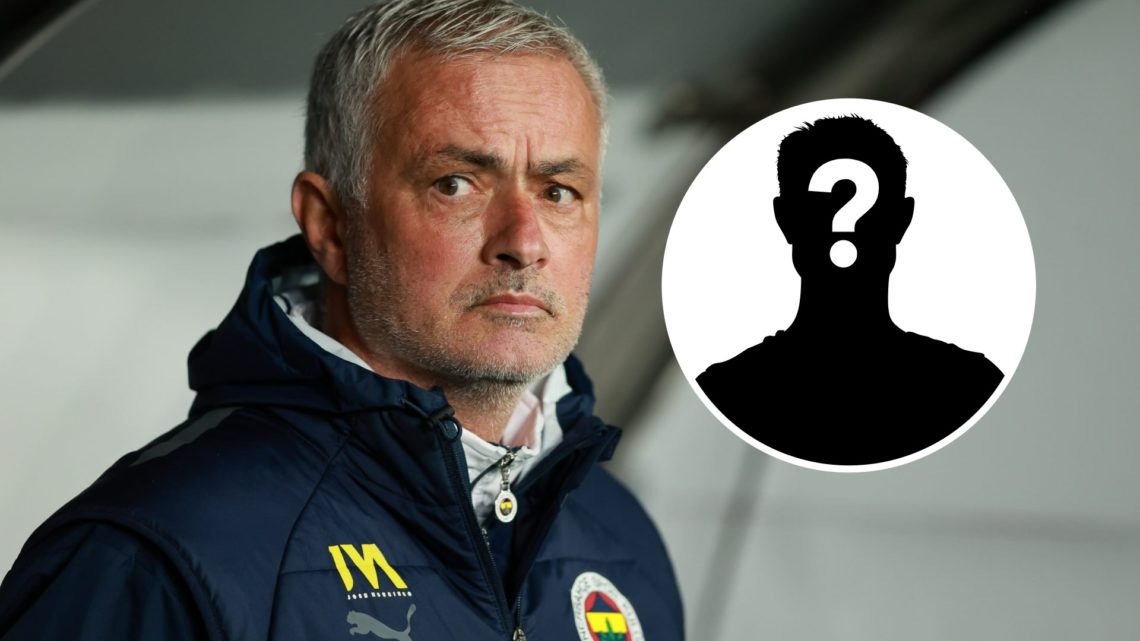Jose Mourinho on the sidelines of a Fenerbahce match (main image) mystery player inset (top right corner)