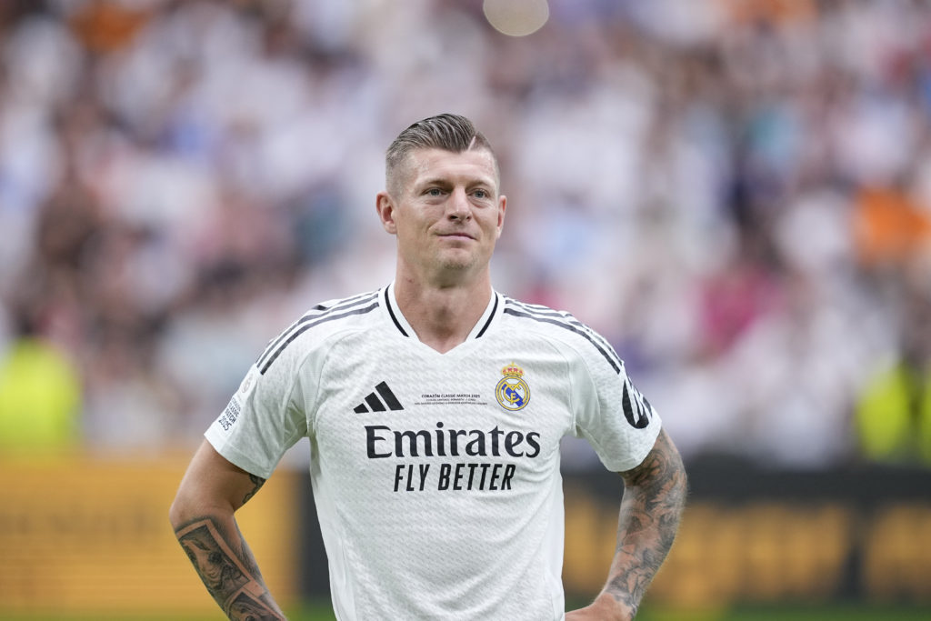 Toni Kroos playing for Real Madrid in a charity game