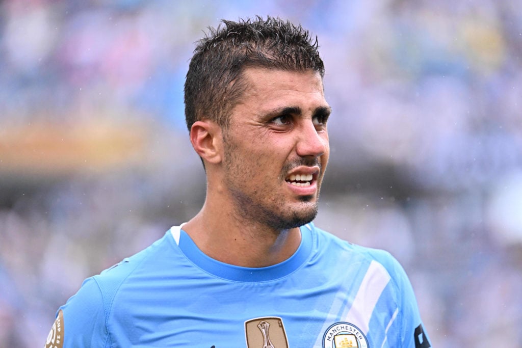 Rodri in action for Manchester City.
