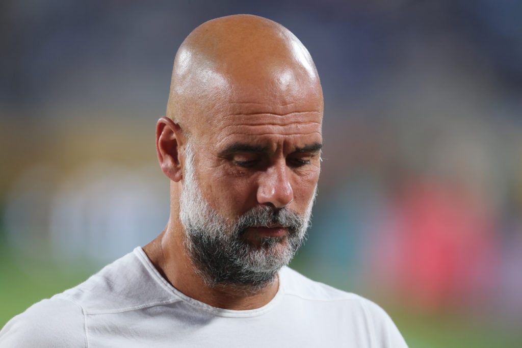 Pep Guardiola during Manchester City vs Al-Hilal.