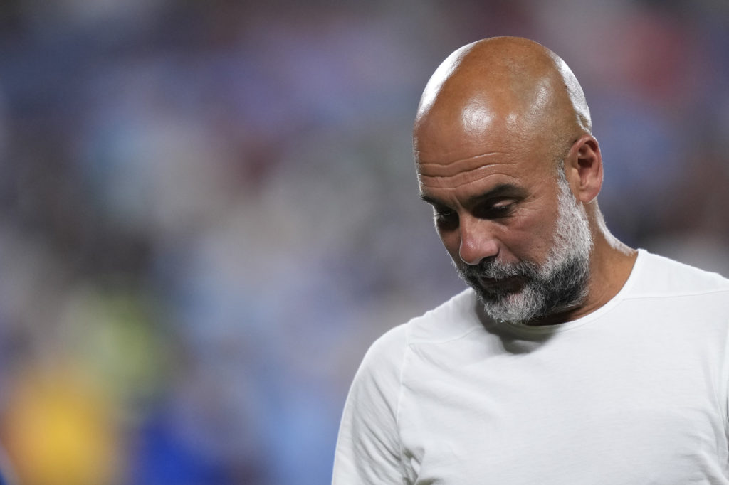 Pep Guardiola during Manchester City v Al-Hilal.