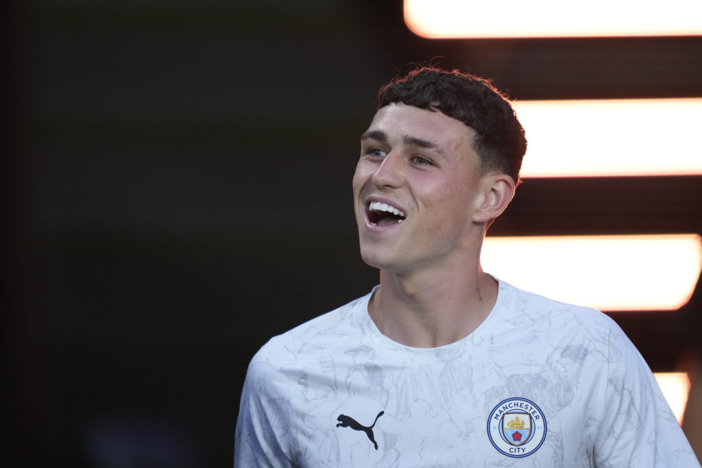 Phil Foden smiling at the Club world Cup.