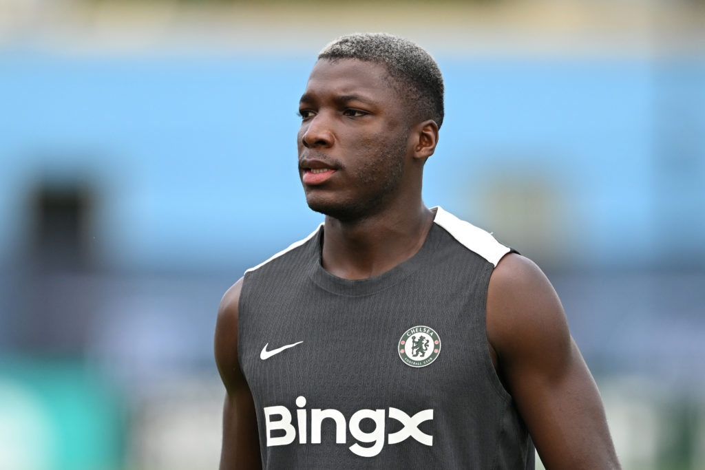 Moises Caicedo during Chelsea training at the FIFA Club World Cup.