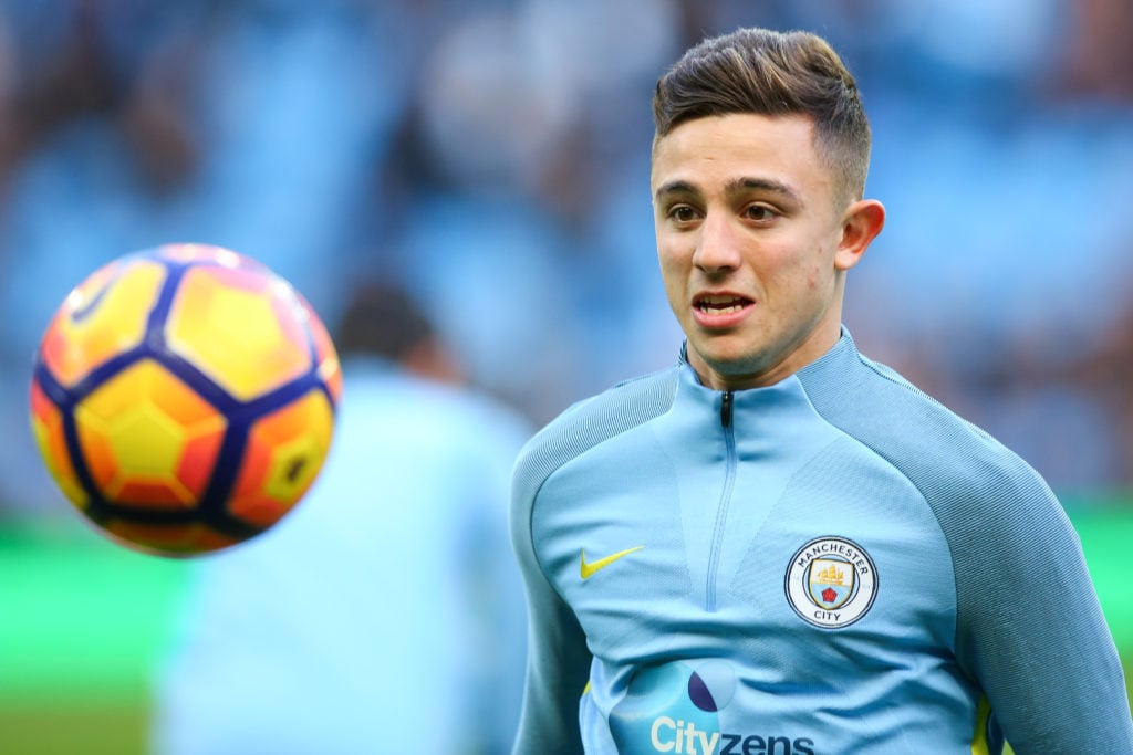 Pablo Maffeo in action for Manchester City