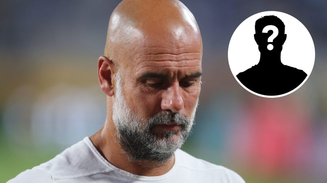 Manchester City's Pep Guardiola looking on during Manchester City's FIFA Club World Cup match against Al-Hilal (main image) with mystery player ins...