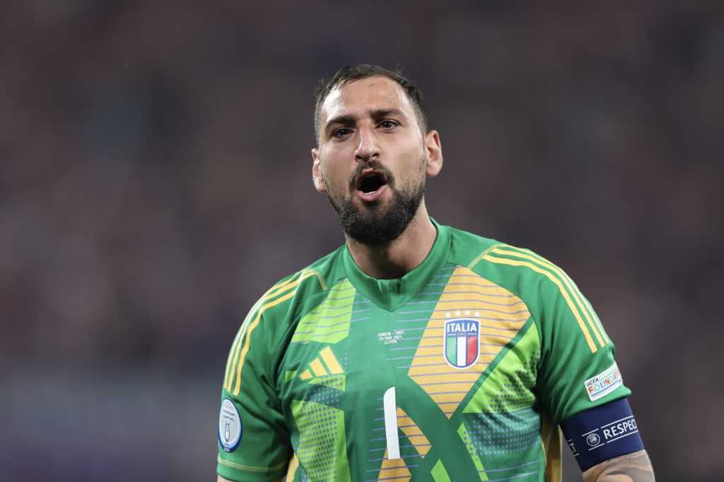 Gianluigi Donnarumma of Italy during the UEFA EURO 2024 group stage match between Croatia and Italy at Football Stadium Leipzig on June 24, 2024