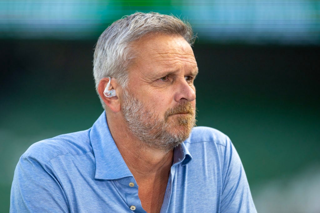 Didi Hamann working as a pundit during Republic of Ireland V England.