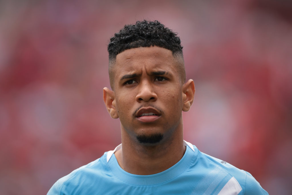 Savinho looking on during Manchester City v Wydad AC