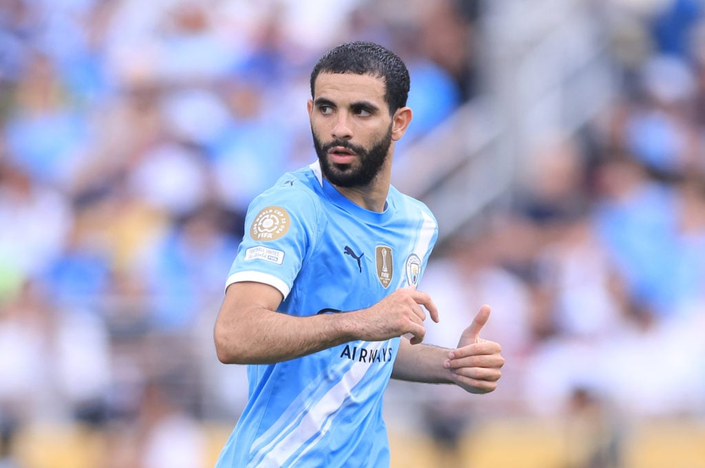 Rayan Ait-Nouri in action for Manchester City against Juventus at the FIFA Club World Cup