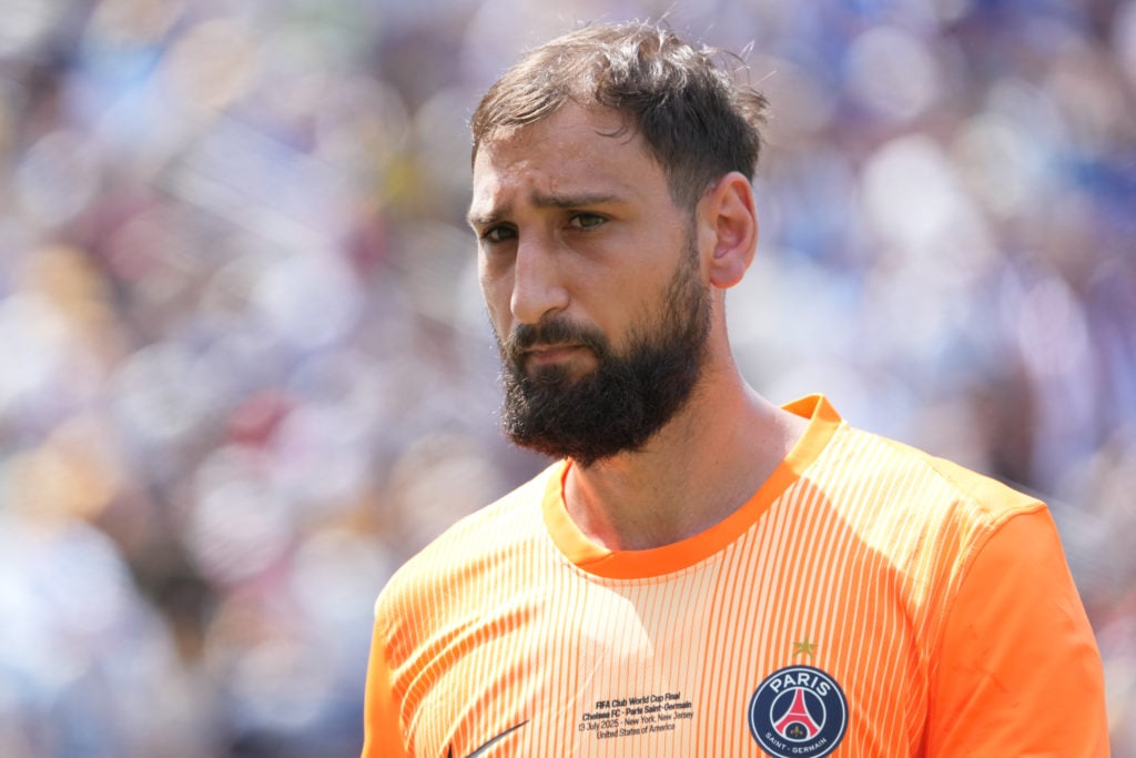 Gianluigi Donnarumma looking on before Chelsea v Paris Saint-Germain
