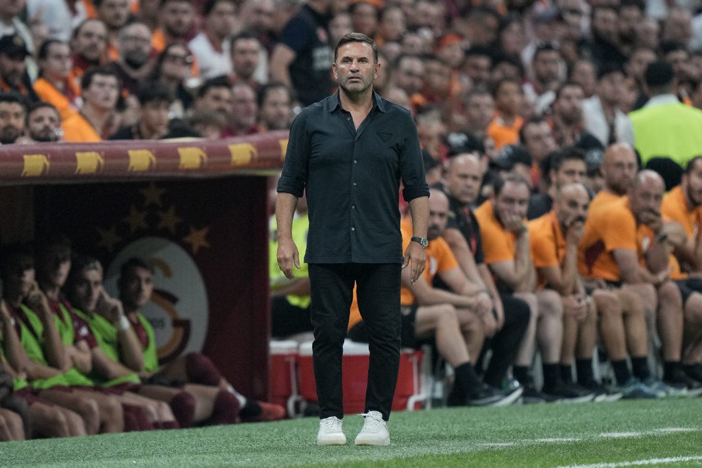 Head coach Okan Buruk of Galatasaray looks on during the pre-season friendly match between Galatasaray and SS Lazio at Rams Park Stadium on August 2, 2025
