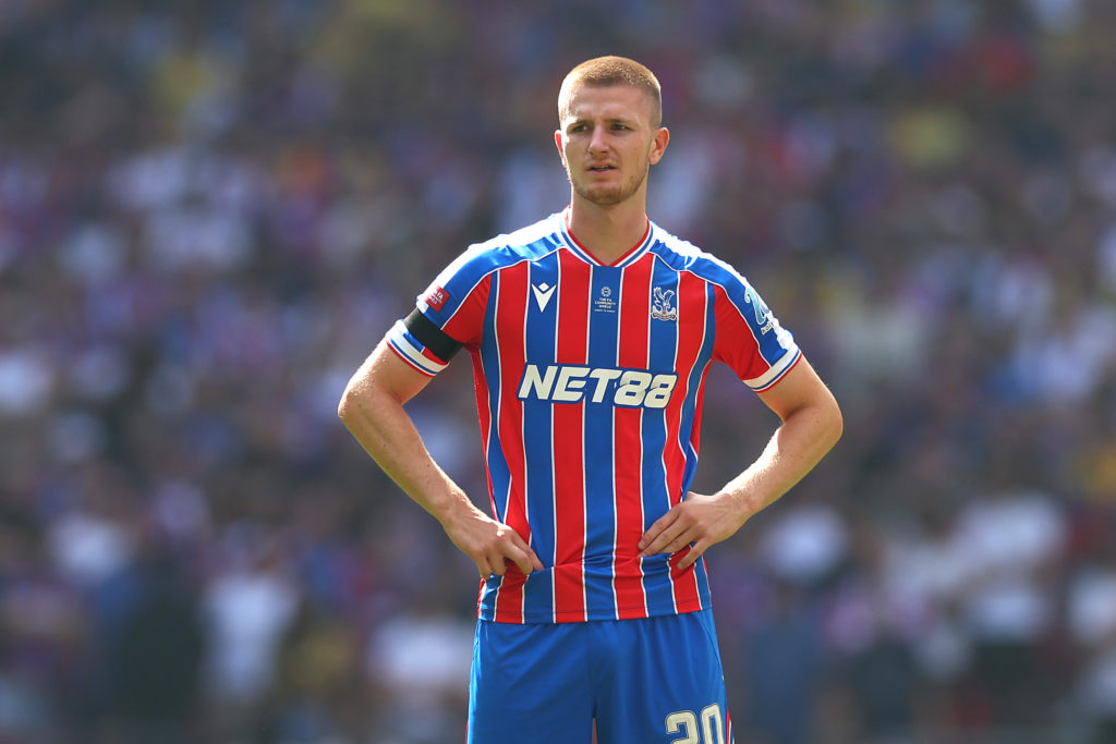 Adam Wharton with his hands on his hips during Crystal Palace v Liverpool.