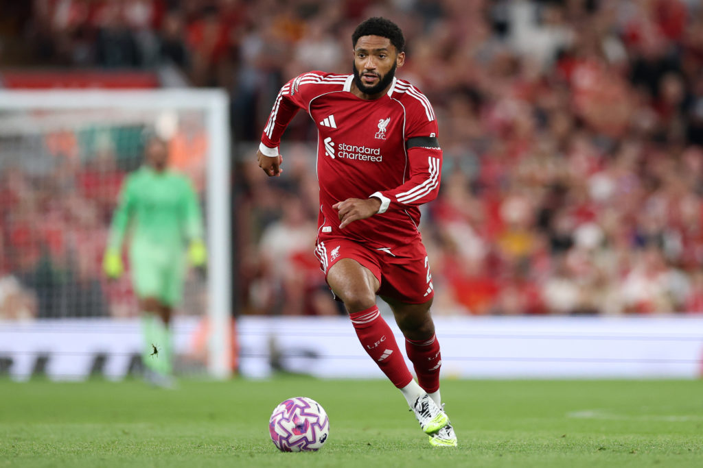 Joe Gomez in action for Liverpool v Bournemouth.