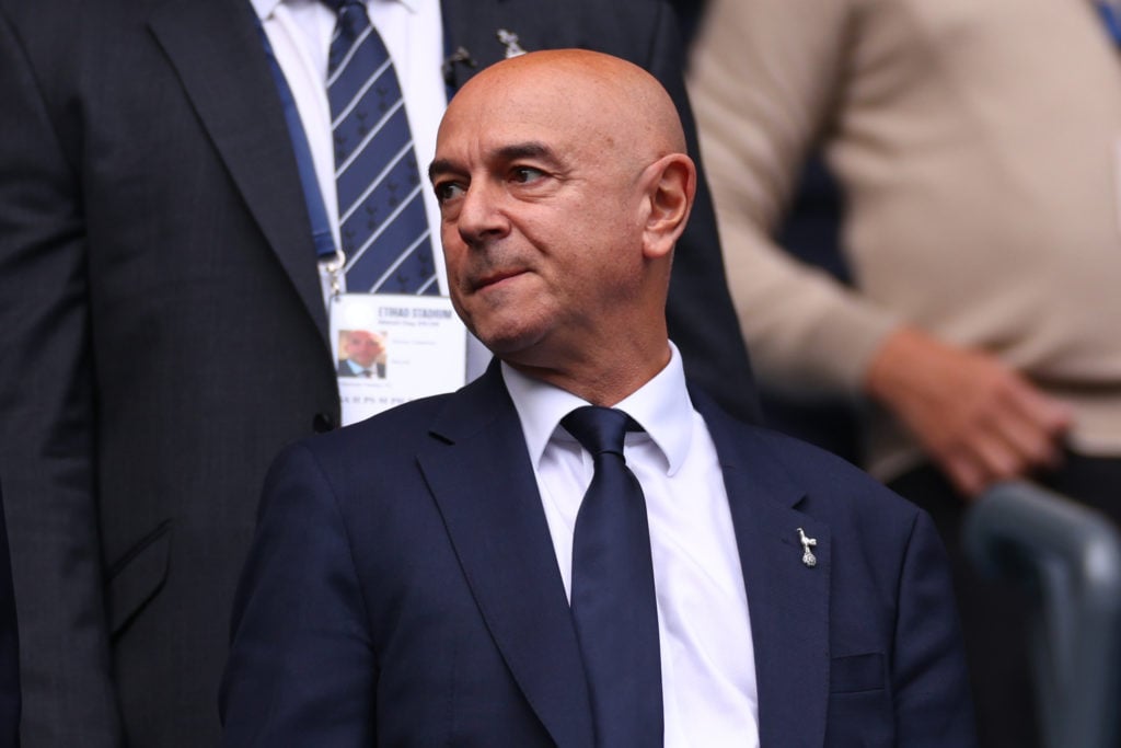 Daniel Levy attending Manchester City v Tottenham.