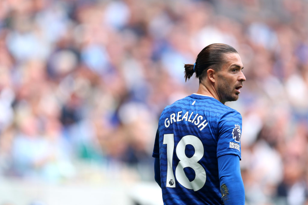 Jack Grealish in action for Everton v Brighton.