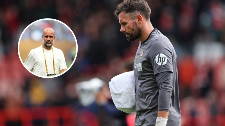 Ben Foster with inset of Pep Guardiola manager of Manchester City