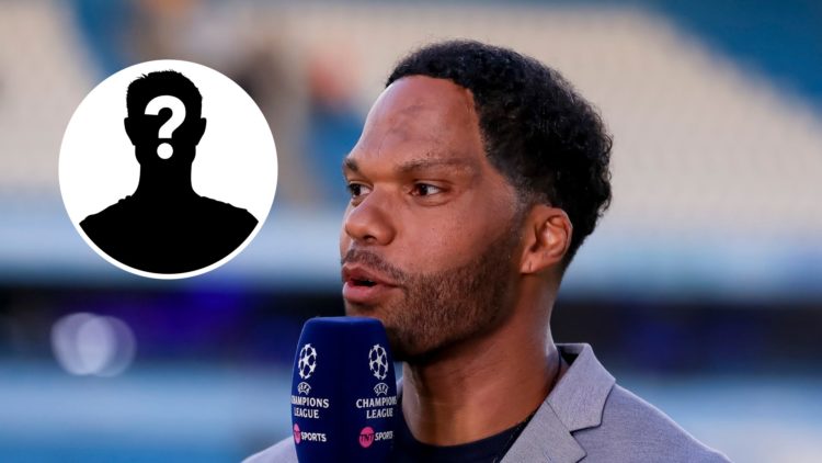 Manchester City legend Joleon Lescott with inset of mystery silhouette