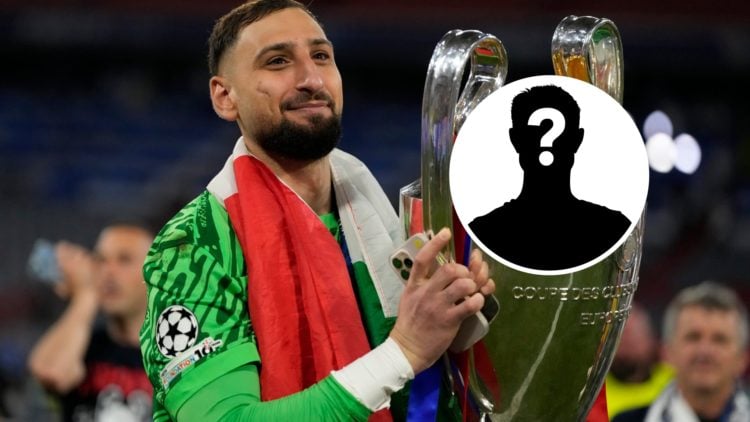 Manchester City target Gianluigi Donnarumma with inset of mystery silhouette