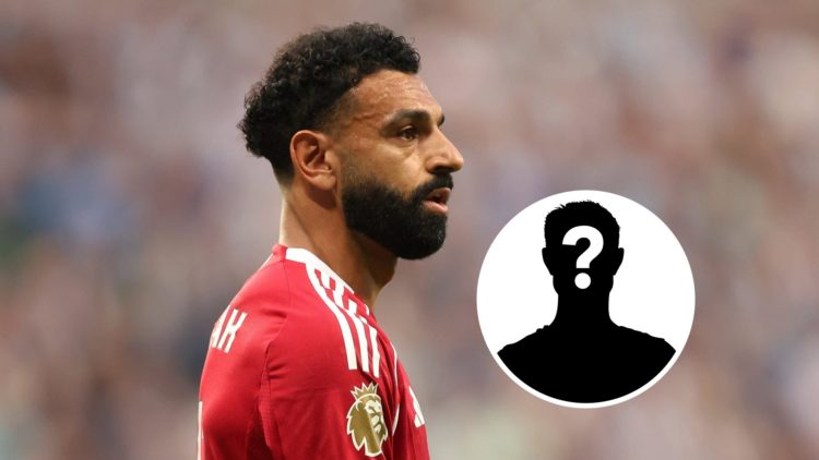 Mohamed Salah in action for Liverpool (main image) mystery player inset (bottom right corner)