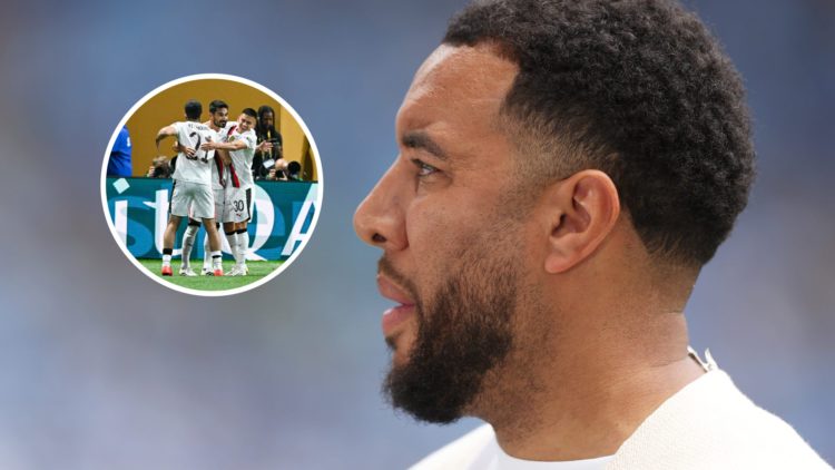 Troy Deeney with inset of Manchester City players