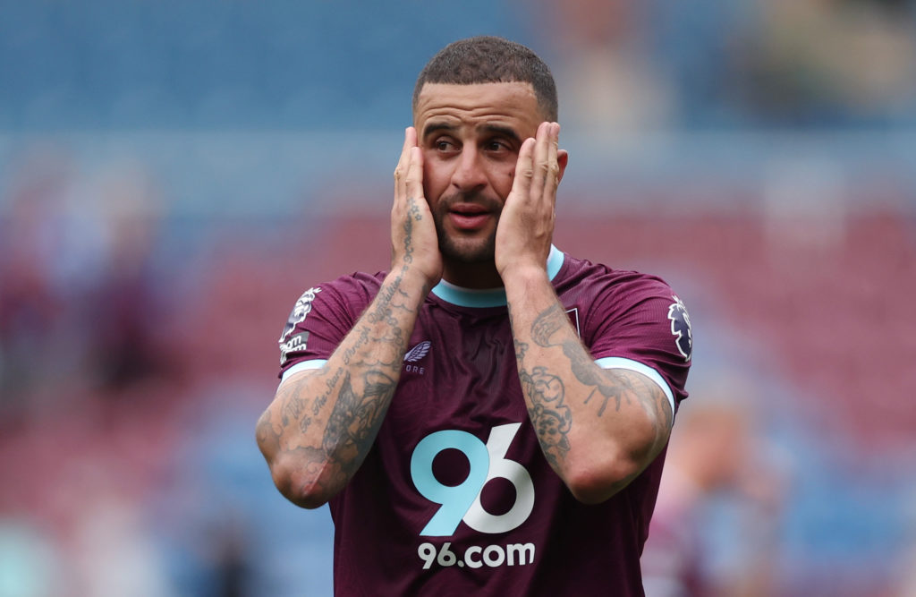 Kyle Walker in action for Burnley during a Premier League clash against Sunderland