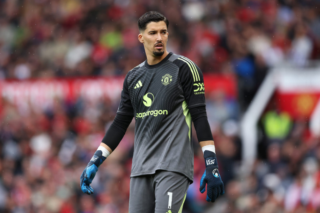 Altay Bayindir looking on during Manchester United v Burnley