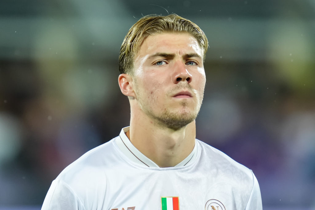 Rasmus Hojlund looking on before ACF Fiorentina v SSC Napoli