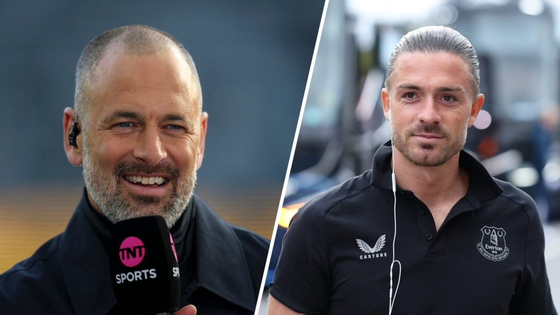 Split image - Joe Cole talking into a TNT sports microphone (left) Jack Grealish walking off the Everton bus (right)