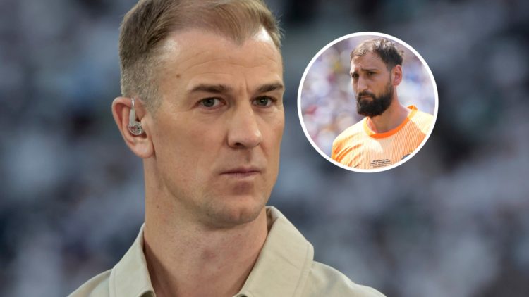 Manchester City cult hero Joe Hart with inset of Gianluigi Donnarumma
