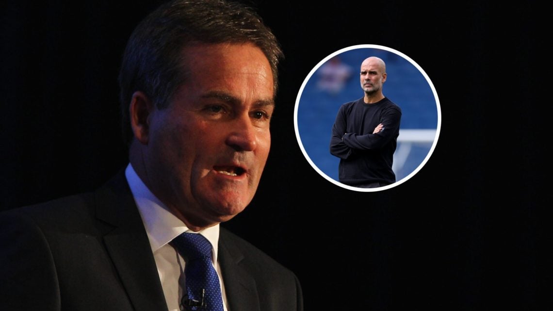 Richard Keys with inset of Manchester City manager Pep Guardiola
