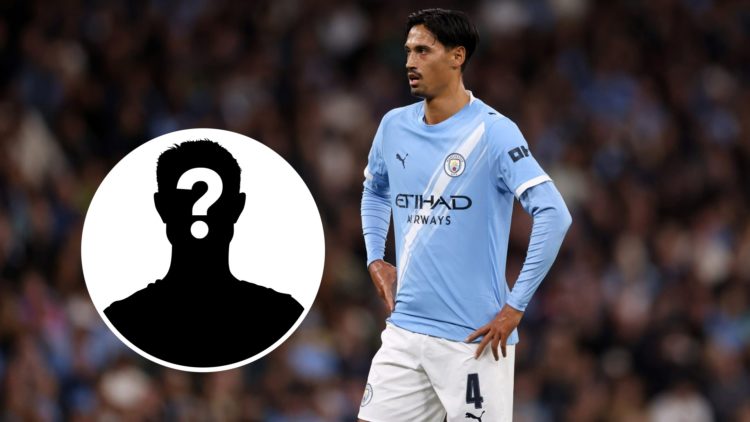 Tijjani Reijnders with his hands on his hips (main image) mystery player inset (bottom left corner)