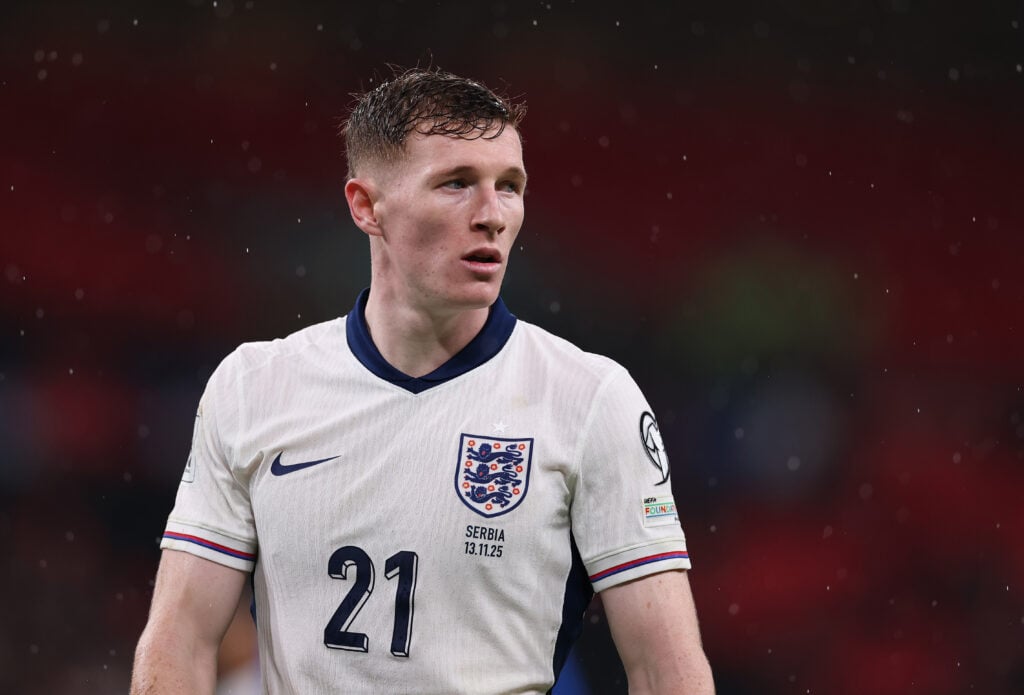 Elliot Anderson playing for England.