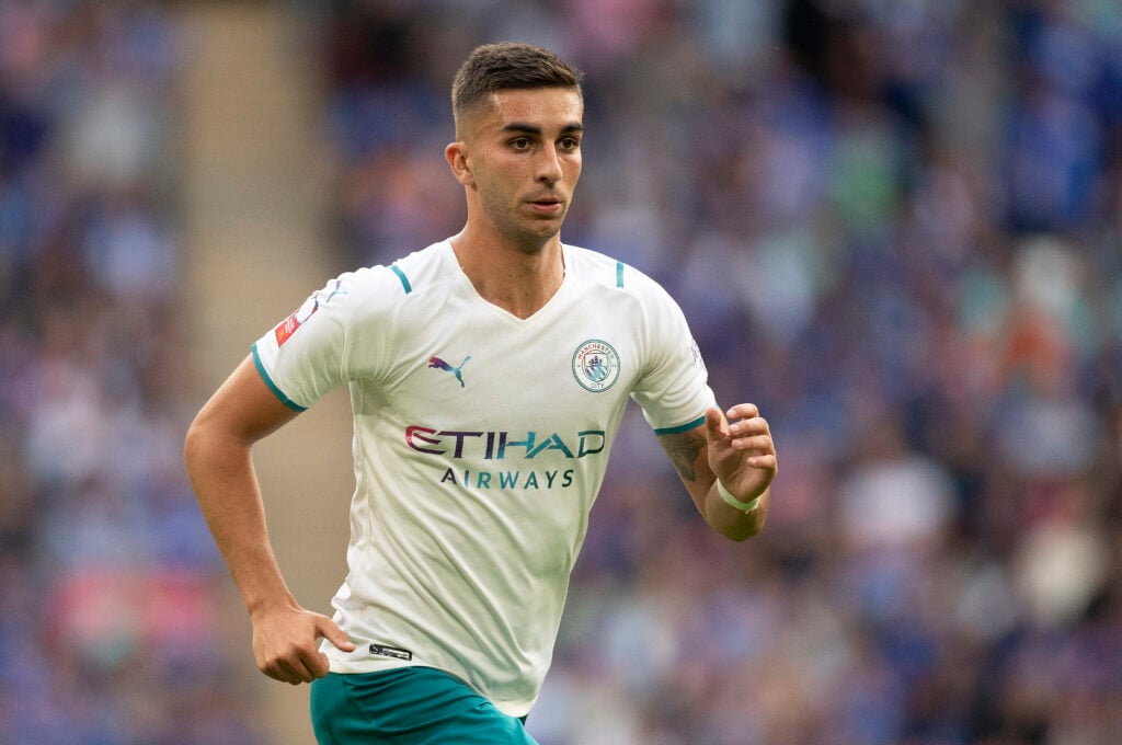Ferran Torres playing for Manchester City.