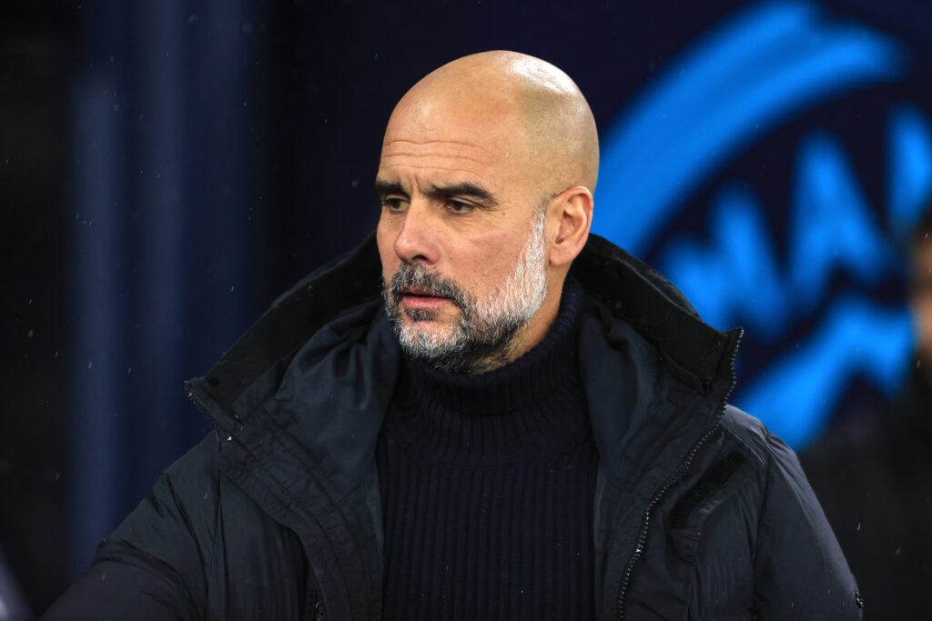 Pep Guardiola managing Manchester City.