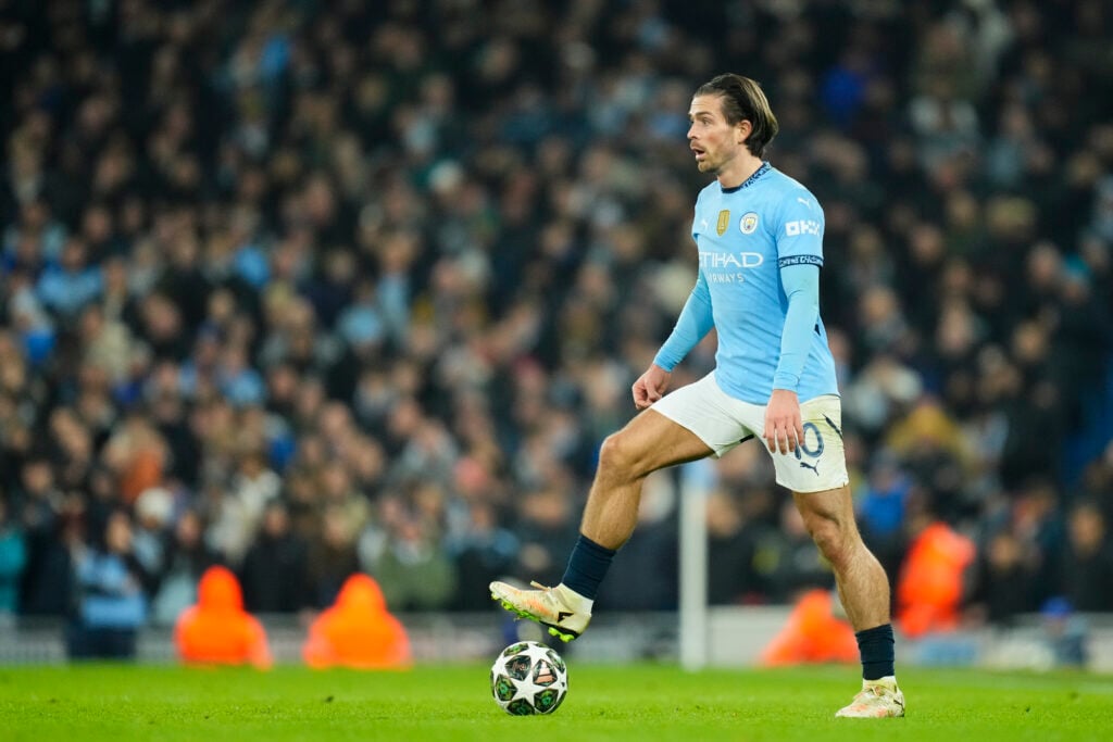 Jack Grealish playing for Manchester City.