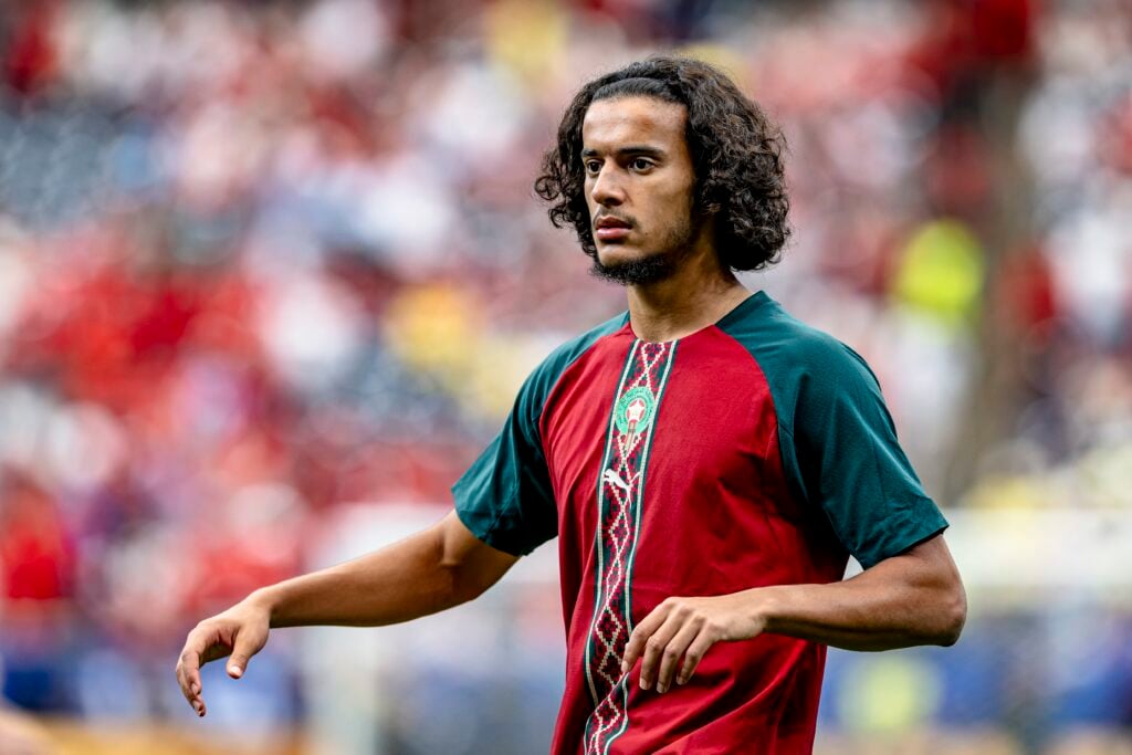 Ayyoub Bouaddi ahead of playing for Morocco.